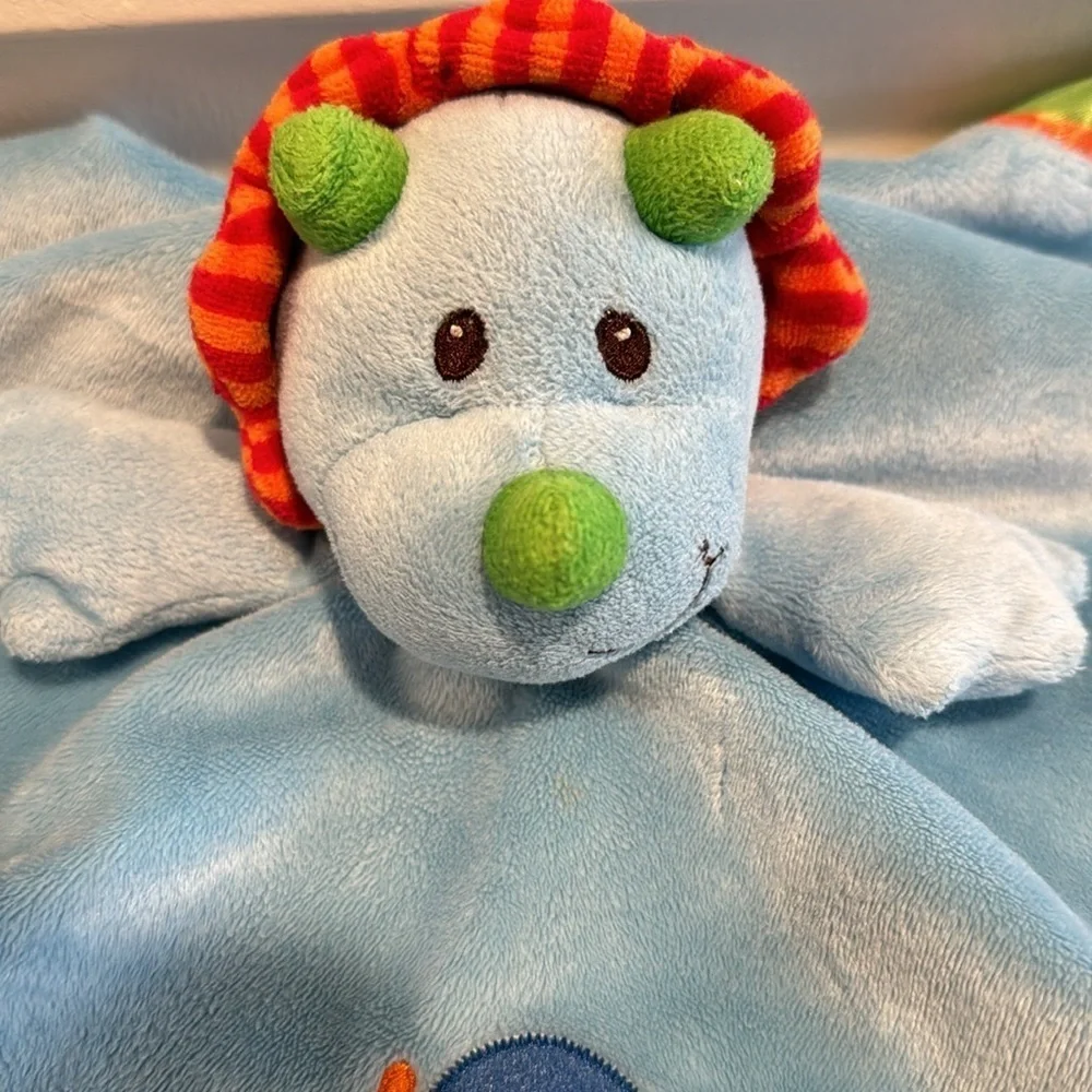 Mary Meyer Baby Dinosaur Blue Security Blanket Lovey 16
